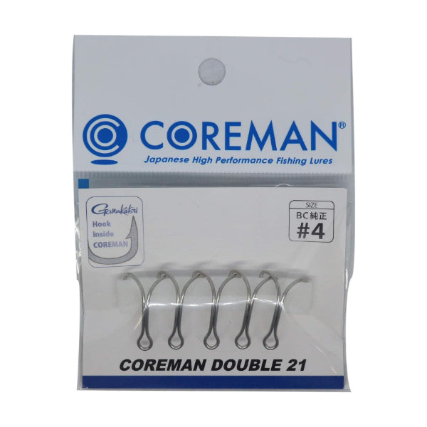 COREMAN COREMAN DUBBLE HOOK CD21 #4 (5 pcs/pack) SILVER fishing terminal tackle