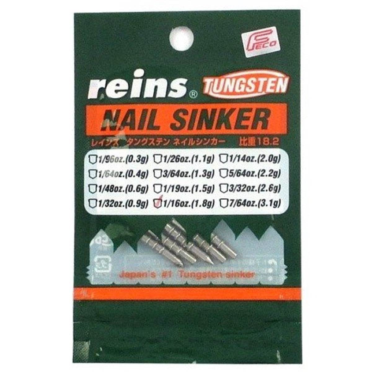 reins TG NAIL SINKER Ver.2 1/16oz (5pce/pack) - Britannic Trade