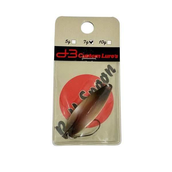 D-3 CUSTOM LURES BELL SPOON 7g 46mm : 14mm #8 INSECT BROWN freshwater fishing lure — photo 2