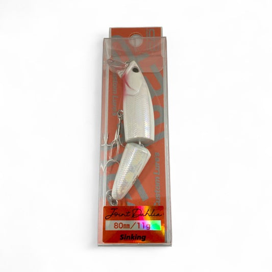 D-3 CUSTOM LURES JOINT DAHLIA 80S 80mm : 11g SINKING #20 FLM-Wh freshwater fishing lure — photo 2