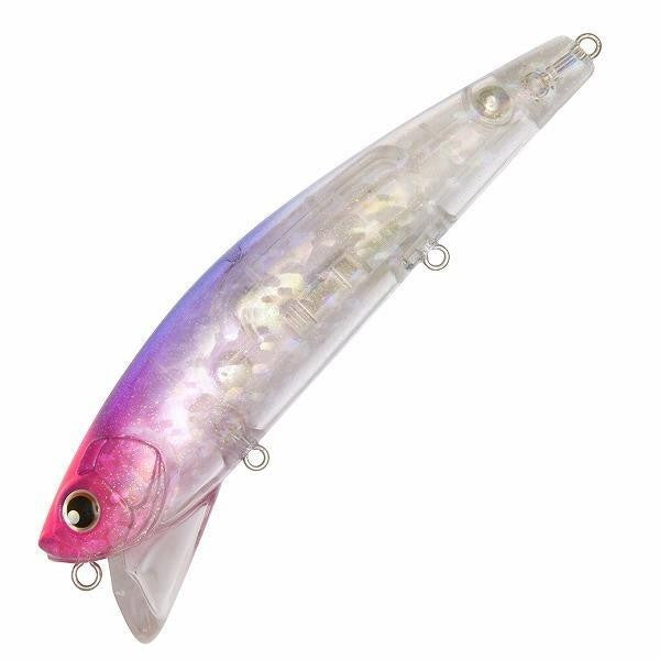 LONGIN WAKEYBOO 137mm : 48g Floating S041CM CLEAR PURPLE RAME (CLEAR MAGMA) saltwater fishing lure