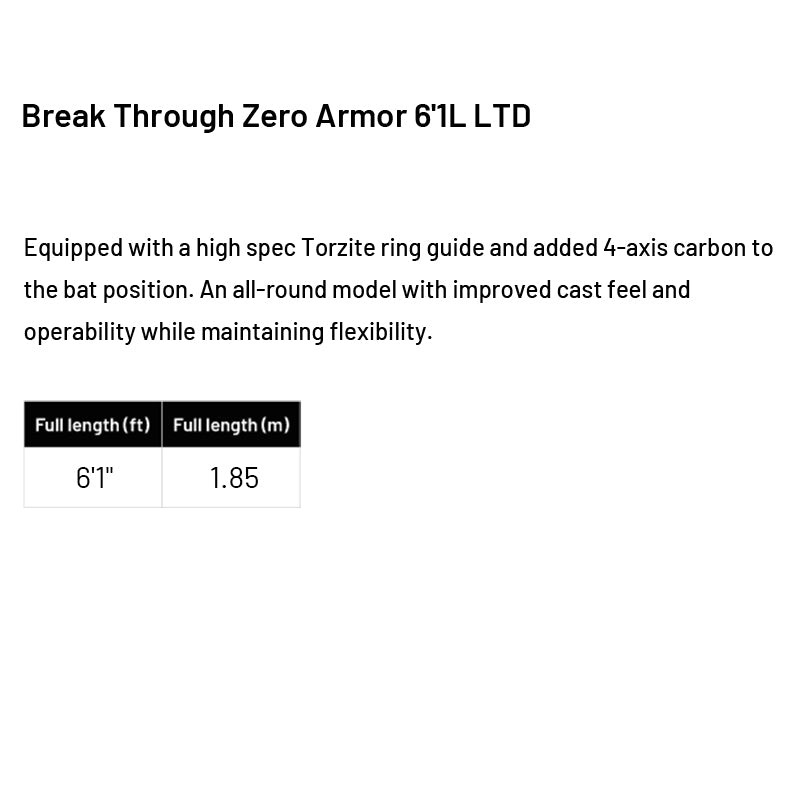 VALKEIN Break Through Zero-Armor 6’1 L LTD (2 pieces, Spinning)