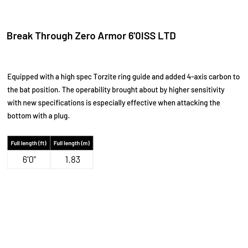 VALKEIN Break Through Zero-Armor 6’0 ISS LTD (2 pieces, Spinning)