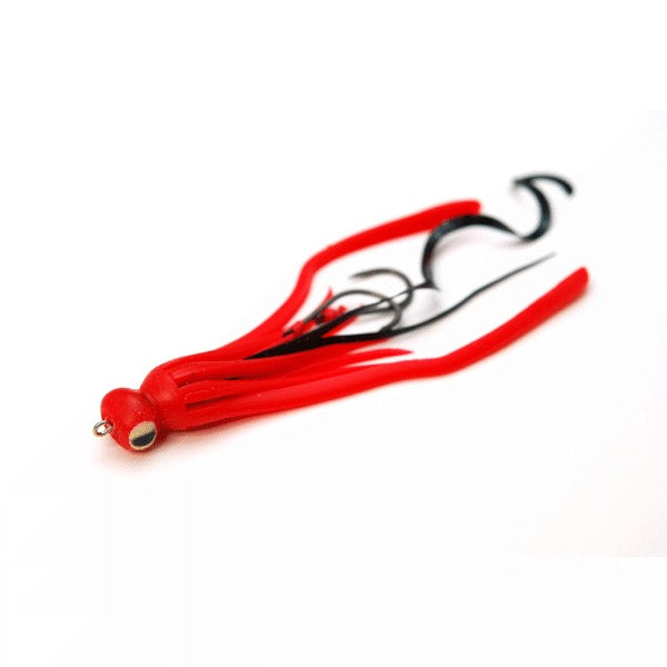 RISE JAPAN NAMIDAMA UNIT GESO CURLY #GC02 BETA RED saltwater fishing lure