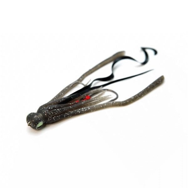 RISE JAPAN NAMIDAMA UNIT GESO CURLY #GC07 BLACK SILVER GLITTER saltwater fishing lure