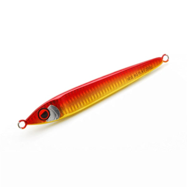 RISE JAPAN RISE JIG FLAT 225g #RJ08 UV RED GOLD ZEBRA GLOW saltwater fishing lure