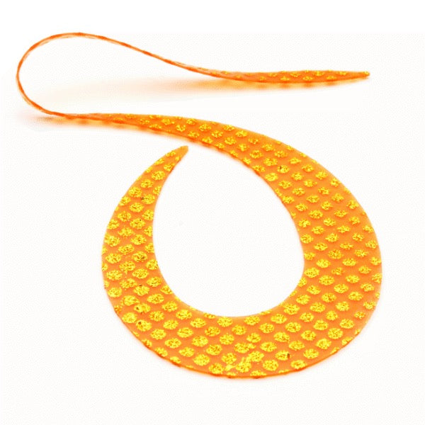 RISE JAPAN NAMIDAMA NECKTIE DODEKA CURLY #ND11 ORANGE GOLD DOTS saltwater fishing lure