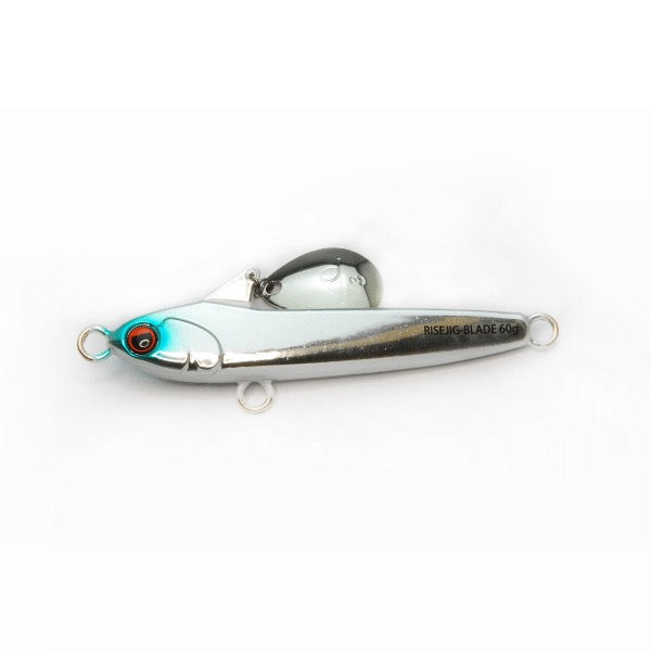 RISE JAPAN RISE JIG BLADE 80g #RB05 SILVER CHROME UV saltwater fishing lure