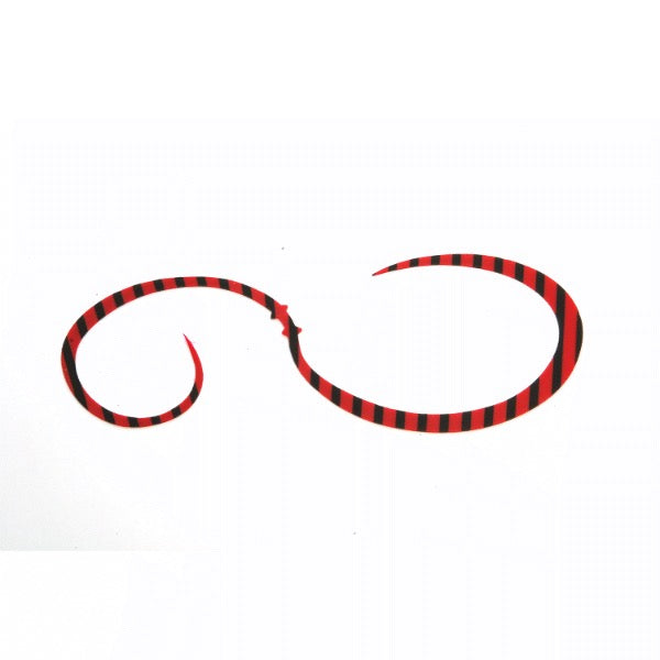 RISE JAPAN NAMIDAMA NECKTIE CHODOYO CURLY #NC10 RED BLACK ZEBRA saltwater fishing lure