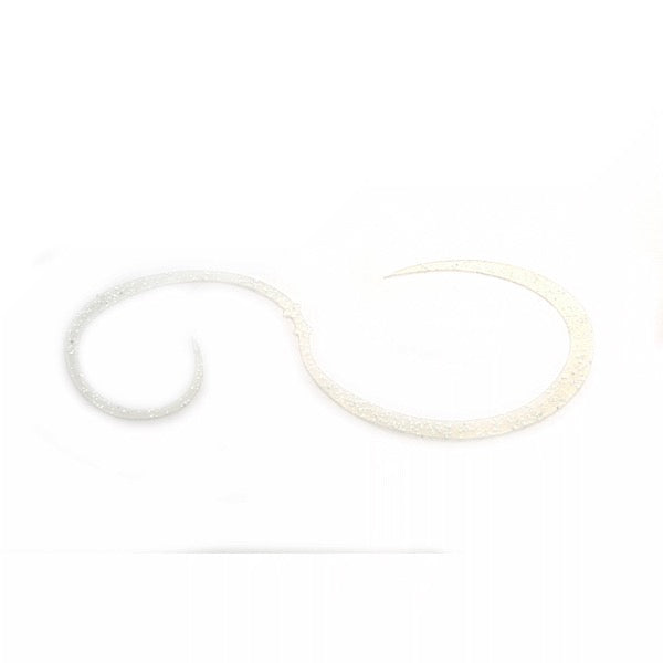 RISE JAPAN NAMIDAMA NECKTIE CHODOYO CURLY #NC16 UV CLEAR SILVER GLITTER saltwater fishing lure