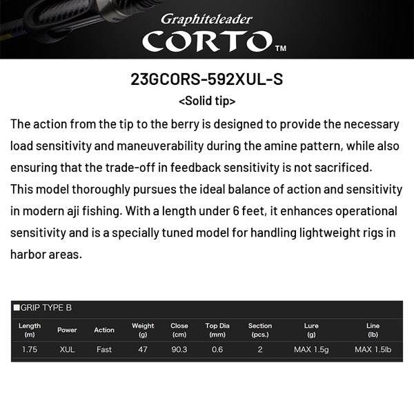 OLYMPIC Graphiteleader CORTO 23GCORS-592XUL-S (2 pieces, Spinning) - Britannic Trade