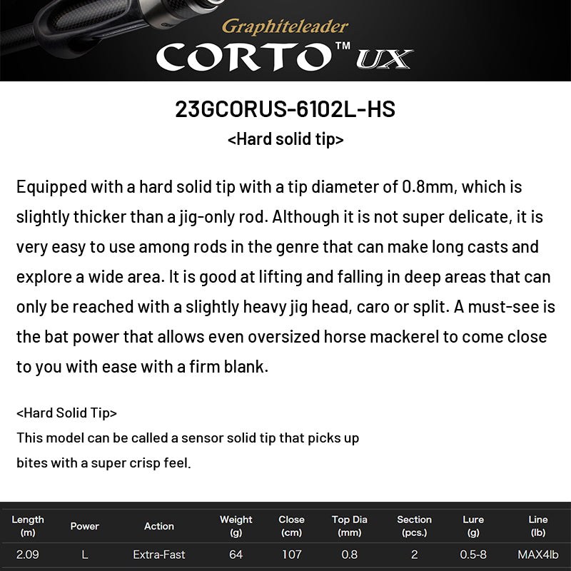 OLYMPIC Graphiteleader CORTO UX 23GCORUS-6102L-HS (2 pieces, Spinning)