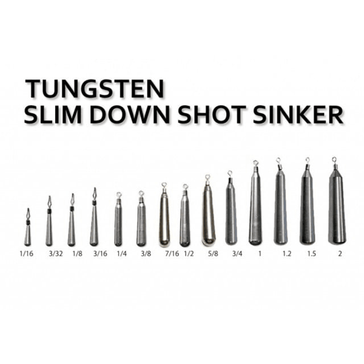reins TG SLIM DOWN SHOT SINKER 3/8oz (2pce/pack) - Britannic Trade