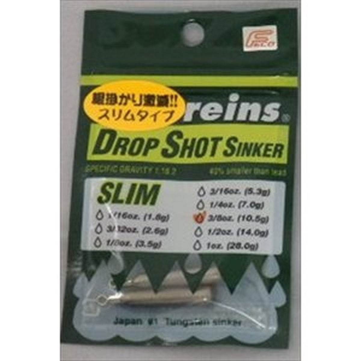 reins TG SLIM DOWN SHOT SINKER 3/8oz (2pce/pack) - Britannic Trade