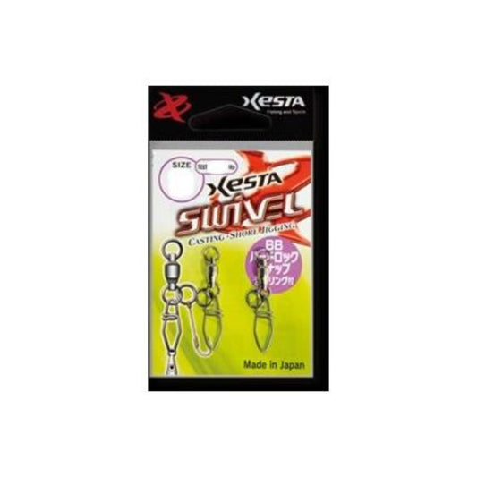 XESTA BB HARD LOCK SNAP + RING #2 (2 pcs/pack) fishing terminal tackle — photo 2