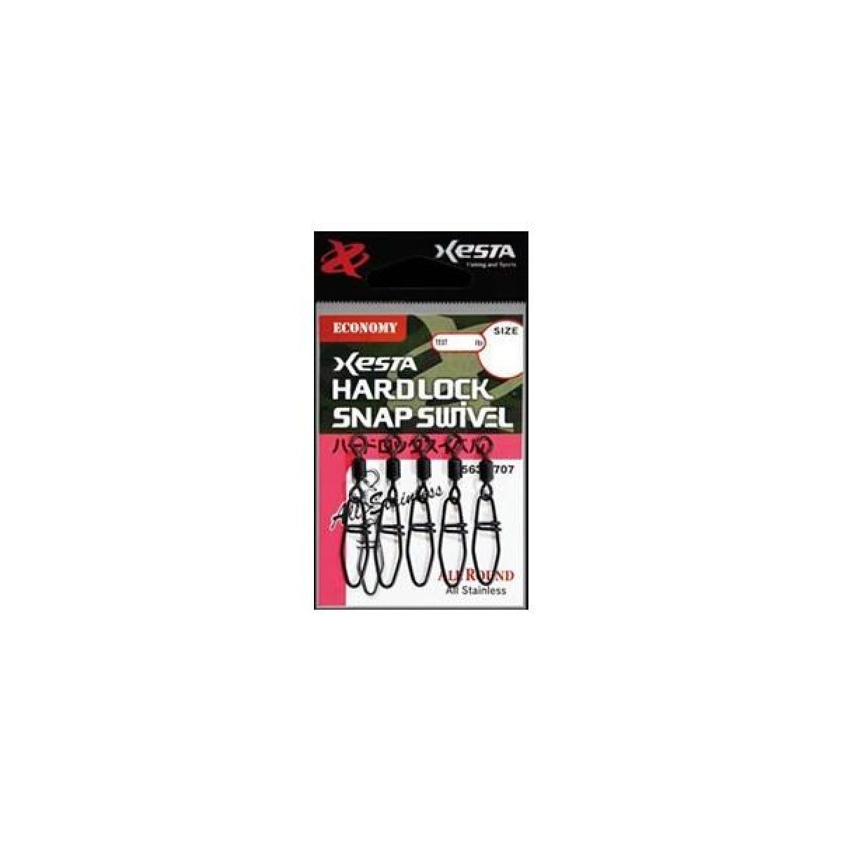 XESTA HARD LOCK SWIVEL ECONOMY #0 (6 pcs/pack) BLACK