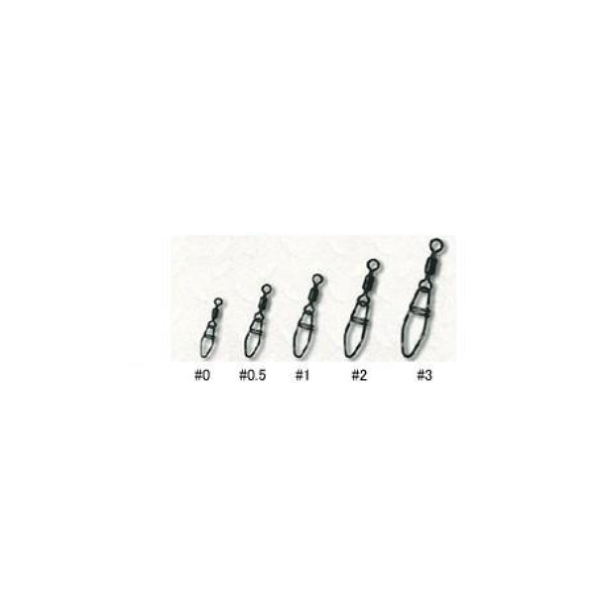 XESTA HARD LOCK SWIVEL ECONOMY #0 (6 pcs/pack) BLACK