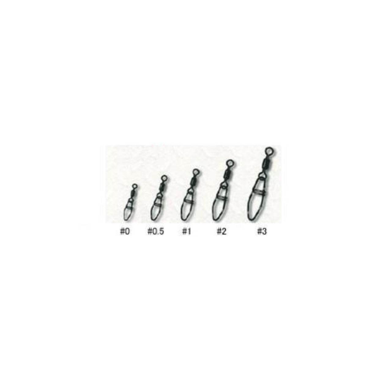 XESTA HARD LOCK SWIVEL ECONOMY #1 (6 pcs/pack) BLACK