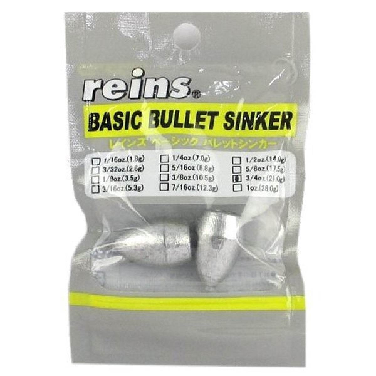 reins BASIC BULLET SINKER 3/4oz - Britannic Trade