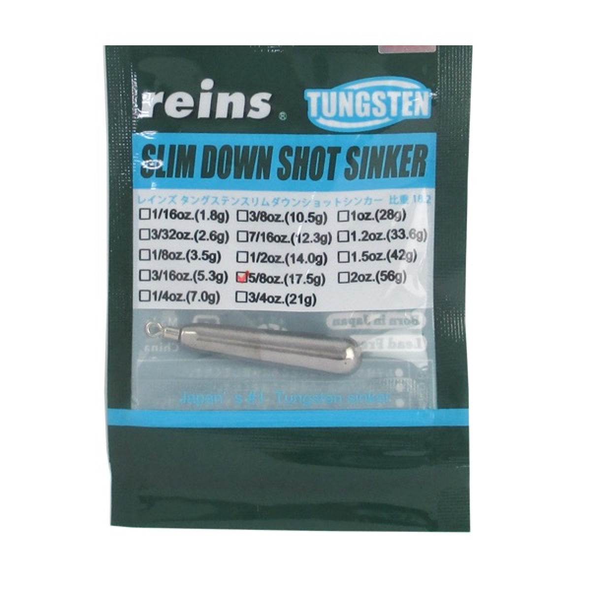 reins TG SLIM DOWN SHOT SINKER 5/8oz (1pce/pack) - Britannic Trade