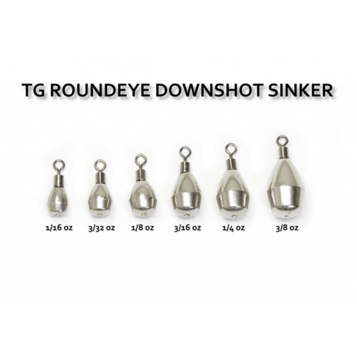 reins TG ROUND EYE DOWN SHOT SINKER 1/8oz (4pce/pack) - Britannic Trade