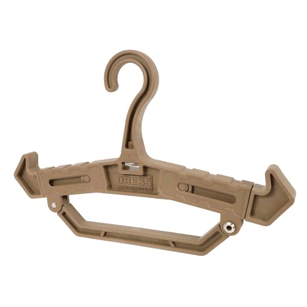 DRESS HEAVY HANGER 2.0 370 x 256 x 25mm : 550g TAN - Britannic Trade