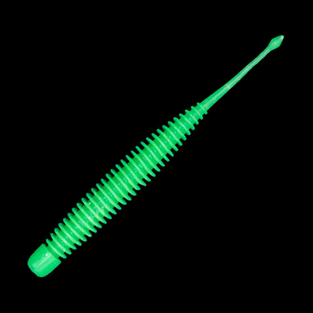 GEECRACK PIKUPIKU PINTAIL 3.5" (8 pcs/pack) #S502 LIME GLOW saltwater fishing lure