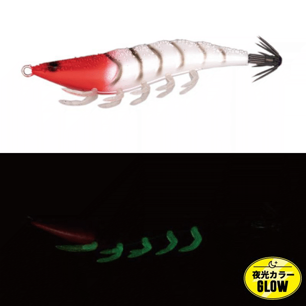 GEECRACK EBI SUKE 58mm #007 RED HEAD (GLOW) saltwater fishing lure