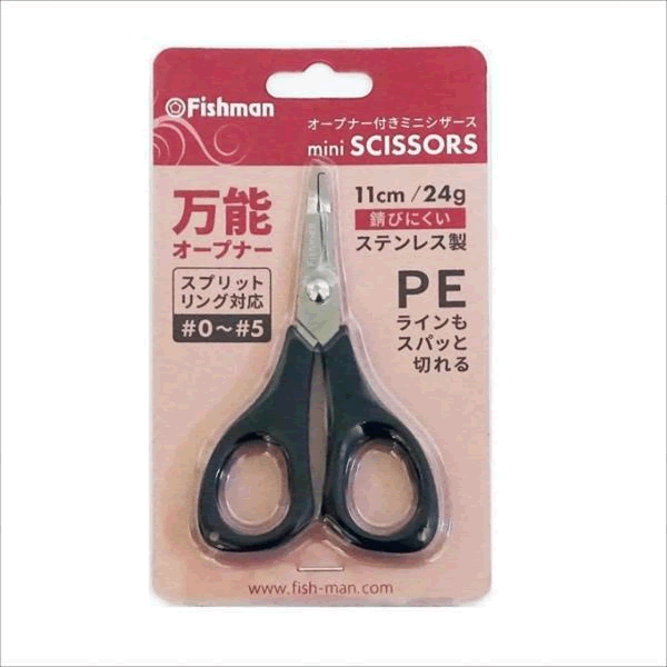 Fishman MINI SCISSORS WITH OPENER 11cm : 24g Staibless