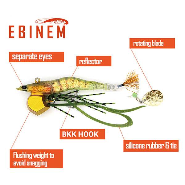 LITTLE JACK EBINEM 10g 60.5mm : 10g Sinking #07 BLUE SUJI PRAWN UV - Britannic Trade