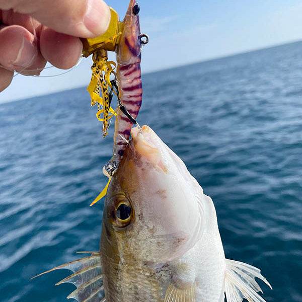 LITTLE JACK EBINEM 30g 60.5mm : 30g Sinking #07 BLUE SUJI PRAWN UV - Britannic Trade