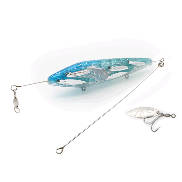 LITTLE JACK PANICKING SURVIVOR 124mm : 40g Floating #01 BLUE BAIT SILVER LAME saltwater fishing lure