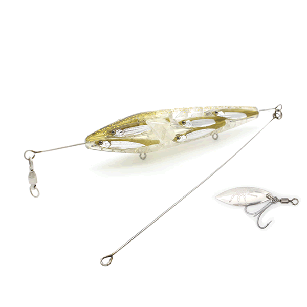 LITTLE JACK PANICKING SURVIVOR 124mm : 40g Floating #03 REAL BAIT GOLD LAME saltwater fishing lure