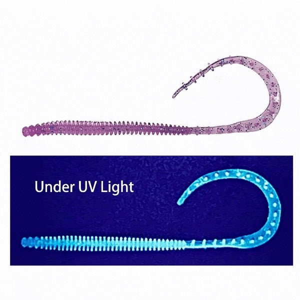 Crazy Ocean UMIKEMUSHI CURLY LONG High Float 5.0 5.0" (4 pcs / pack) #109 CLEAR PURPLE GLITTER / UV