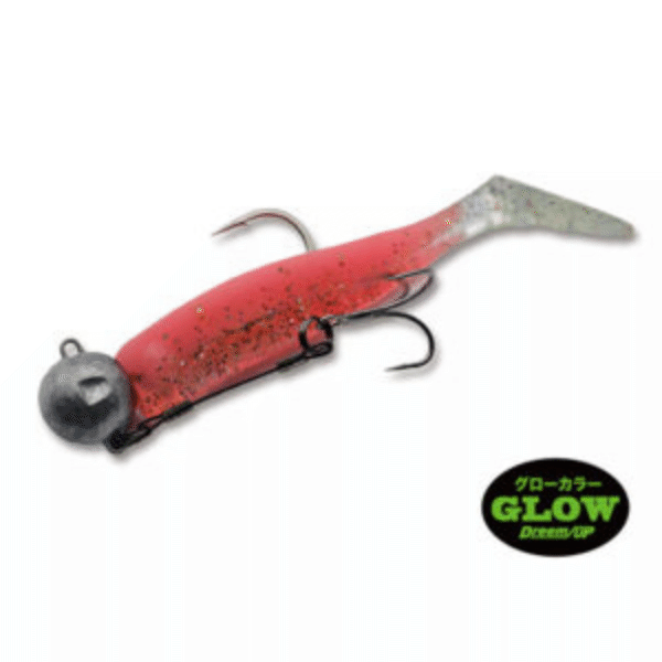 Dreem UP FLAT RANGER 3.5" SET 28g Jig Head 28g #14 PANIC PINK GLOW