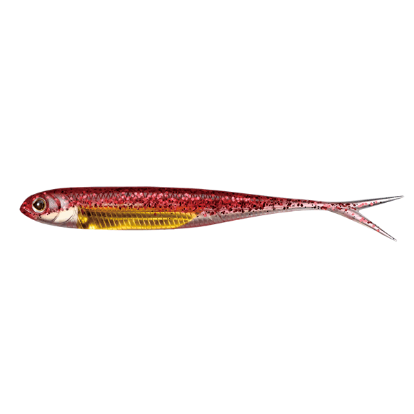 Fish Arrow FLASH-J SPLIT 5" SW (4 pcs/pack) #116 RED/GOLD