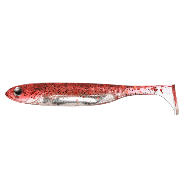 Fish Arrow FLASH-J SHAD 4" PLUS SW (5 pcs/pack) #124 RED/SILVER