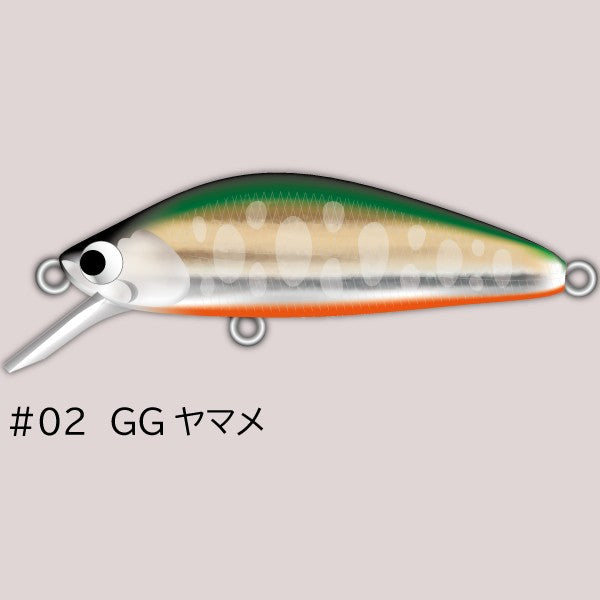 Pozi Drive Garage K-43S 43mm : 3.0g SINKING #02 GG YAMAME freshwater fishing lure