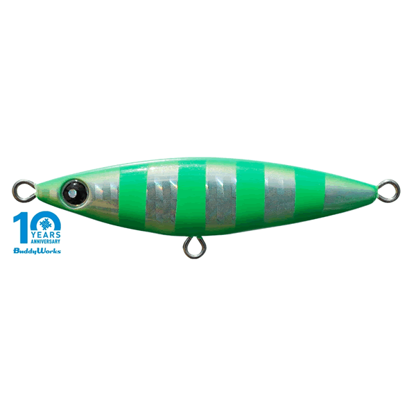 Buddy Works OFF BAIT 68mm : 30g ZGR ZEBRA GREEN saltwater fishing lure