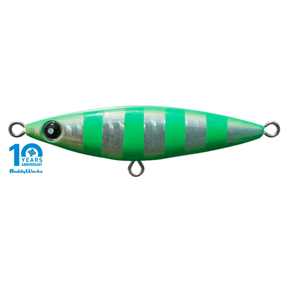 Buddy Works OFF BAIT 68mm : 35g ZGR ZEBRA GREEN saltwater fishing lure