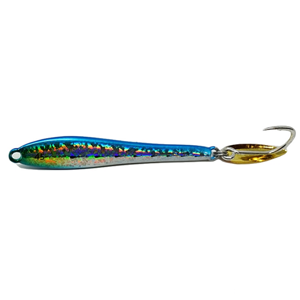 INX.label NAZZO JIG Slim Long 45g 85mm : 45g #09 IWASHI Mavi / ALTIN