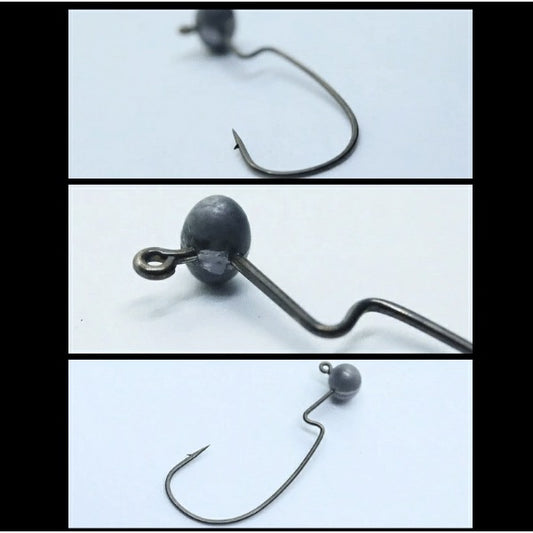 ICHIKAWA OUTBARB JIGHEAD TYPE OFFSET #1 : 1g (4pcs/pack) fishing terminal tackle — photo 2