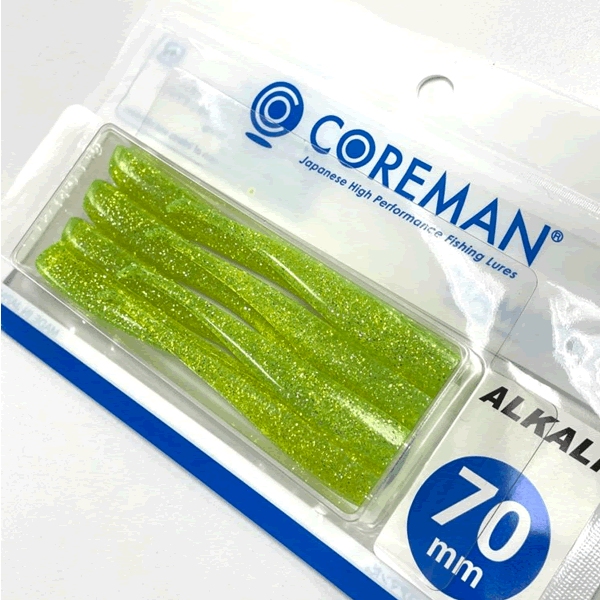 COREMAN ALKALI 70mm (8 pcs/pack) #067 LIME CHART saltwater fishing lure