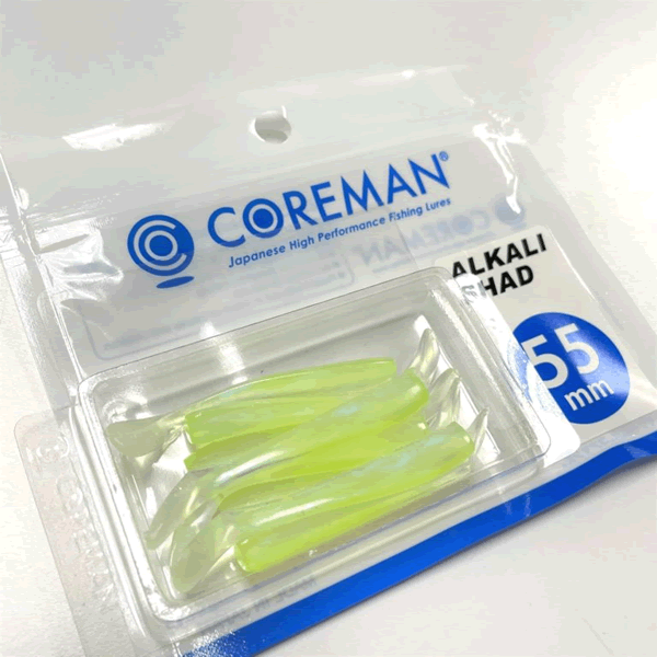 COREMAN ALKALI SHAD 55mm (8 pcs/pack) #065 CHART PEARL saltwater fishing lure