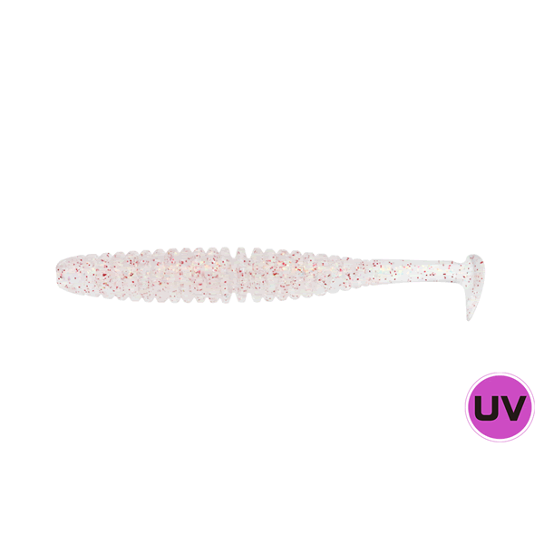 issei Caramel Shad 3.5" (6 pcs/pack) #064 UV CLEAR RAINBOW RDF