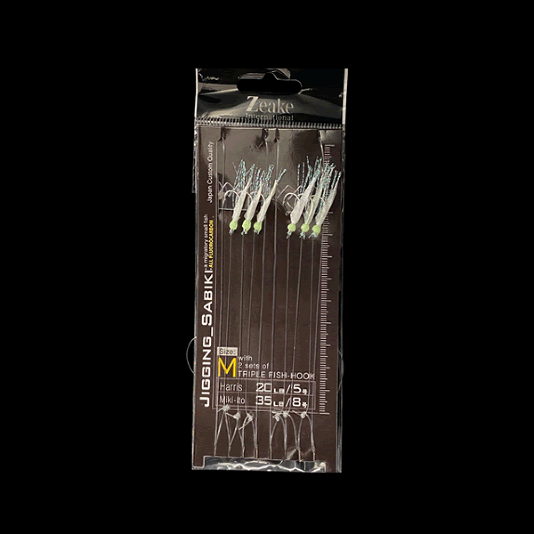 Zeake JIGGING SABIKI SET #4 : M (2 sets/pack) AURORA TINSEL fishing terminal tackle