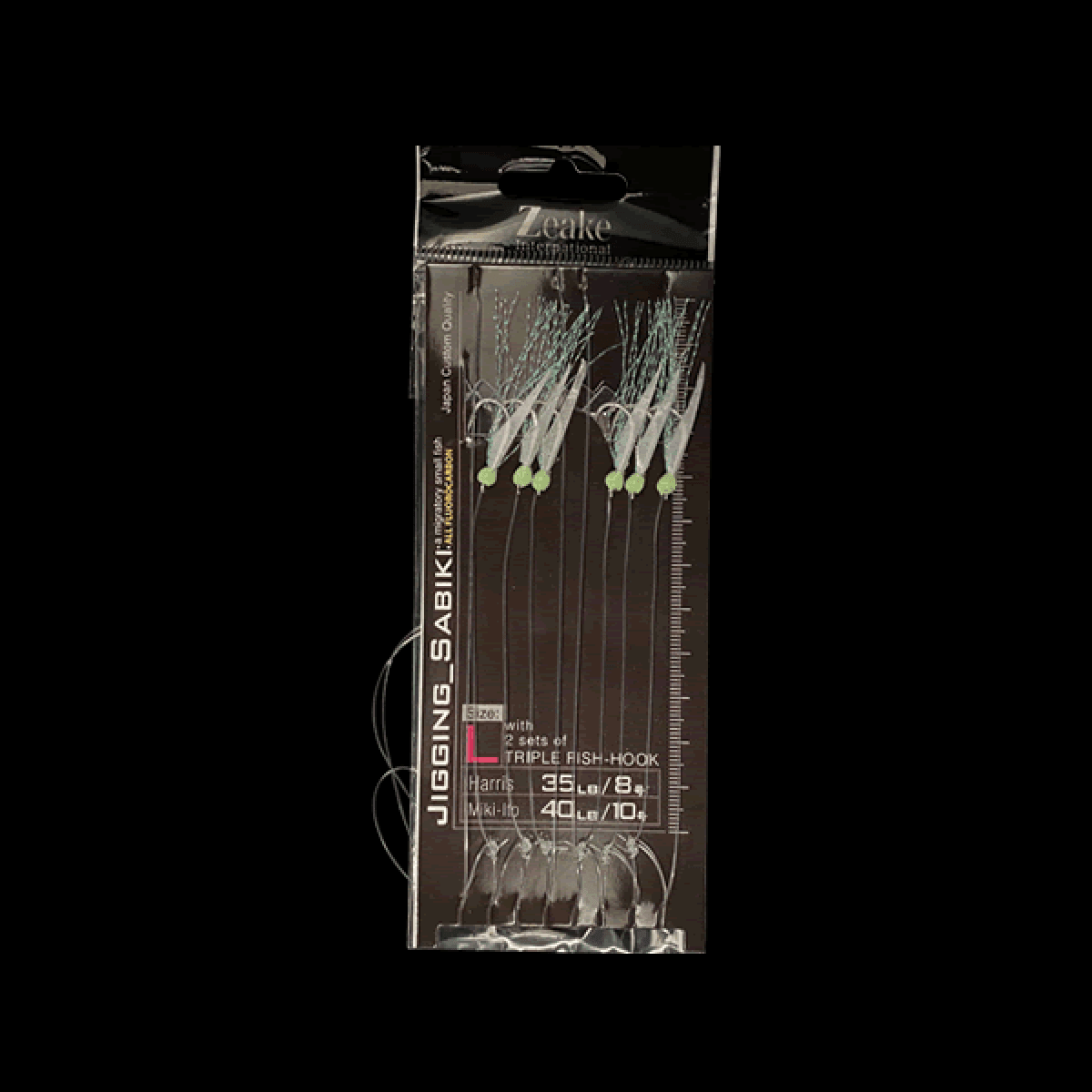 Zeake JIGGING SABIKI SET #6 : L (2 sets/pack) AURORA TINSEL - Britannic Trade