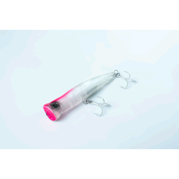 Zeake SS_POPPER 14g 90mm : 14g 003 CLEAR UV PINK HEAD saltwater fishing lure