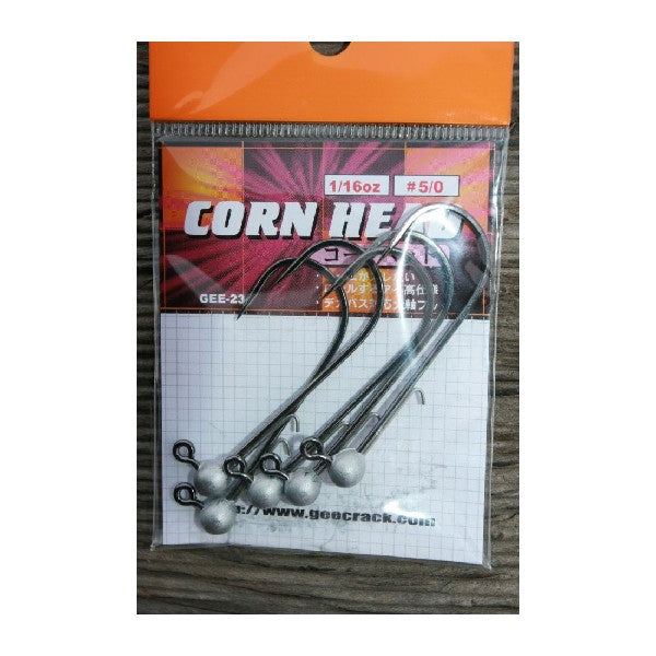 GEECRACK CORN HEAD #5/0 - 1/16oz 5 pcs/pack fishing terminal tackle
