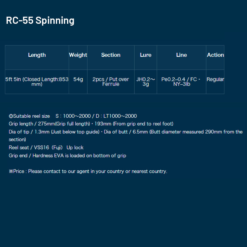 Ripple Fisher Real Crescent RC-55 Spinning (2 pieces, Spinning)